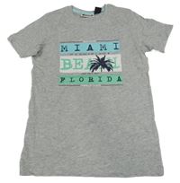 Šedé tričko s nápisem Pocopiano 