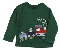 Tmavozelené triko s mašinkou Nutmeg