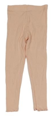 Světlerůžové žebrované legíny George 