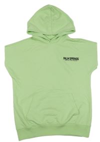 Pistáciová tepláková vesta s palmami a kapucí Chapter young