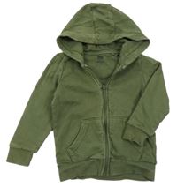 Khaki propínací mikina s kapucí F&F