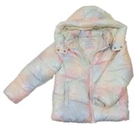 Barevná šusťáková prošívaná zimní bunda s kapucí zn Primark