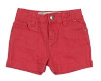 Jahodové teplákové riflové kraťasy Denim Co.