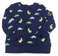Tmavomodrá mikina s dinosaury George