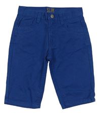 Chrpově modré slim riflové kraťasy Denim Co.