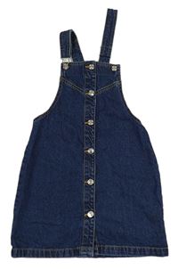 Tmavomodré riflové propínací šaty Denim365