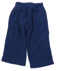 Tmavomodré fleecové funkční kalhoty Domyos