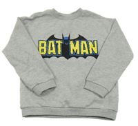 Šedá melírovaná mikina s Batmanem s překlápěcími flitry M&S