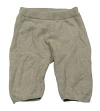 Šedo-béžové melírované pletené tepláky H&M