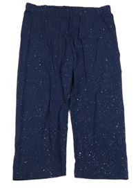 Tmavomodré třpytivé capri legíny YIGGA