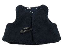 Tmavomodré huňaté zateplené bolérko ORCHESTRA