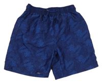 Tmavomodré plážové kraťasy s listy alive