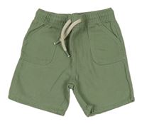 Khaki rifové kraťasy F&F