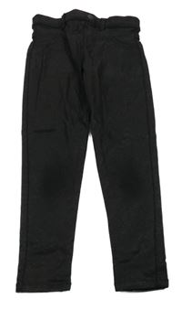 Černé třpytivé riflové džegíny F&F