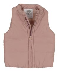 Starorůžová prošívaná šusťáková zateplená vesta F&F