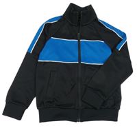 Černo-modrá propínací sportovní mikina M&S