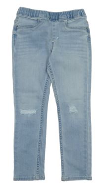 Světlemodré riflové džegíny s prošoupanými koleny H&M
