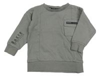 Šedá mikina s kapsou s nášivkou TED BAKER