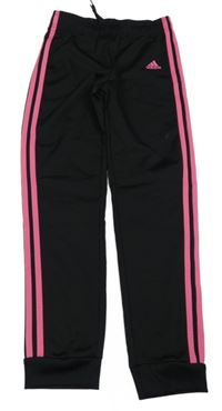 Černo-růžové sportovní tepláky Adidas