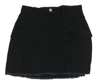 Černá cargo riflová sukně H&M