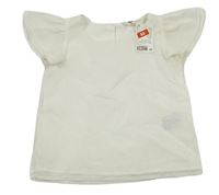Bílé třpytivé šifonové tričko zn. H&M
