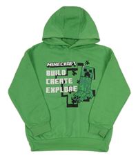 Zelená mikina s Minecraft a kapucí Primark