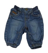 Modré podšité cuff rifle s úpletovým pasem H&M