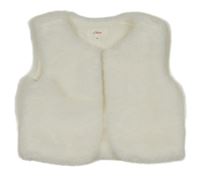 Bílá kožešinová podšitá vesta S. Oliver