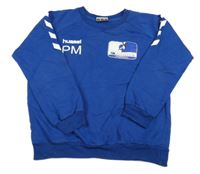 Safírová mikina s potiskem Hummel