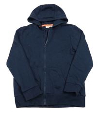 Tmavomodrá propínací mikina s kapucí Kids