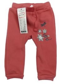 Nové - Malinové tepláky s květy Pep&Co