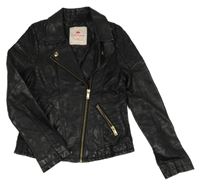 Černý koženkový podšitý křivák George