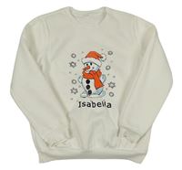 Bílá mikina se sněhulákem