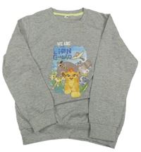 Šedá melírovaná lehká mikina s Lví hlídkou