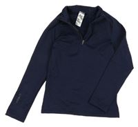 Tmavomodrá sportovní funkční mikina Decathlon