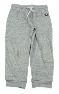 Šedé melírované tepláky s logem Champion