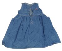 Modré riflové šaty