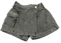 Šedé riflové sukňové kraťasy F&F