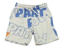 Bílé teplákové kraťasy s nápisy - Paw Patrol Nickelodeon