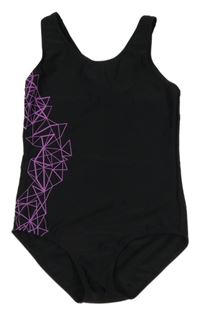 Černé jednodílné plavky se vzorem George