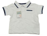 Nové - Bílé pruhované polo tričko Primark
