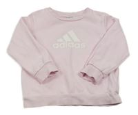Světlerůžová mikina s logem Adidas