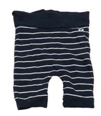 Tmavomodro-bílé pruhované tepláky Topomini