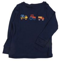 Tmavomodré triko s dopravními prostředky George