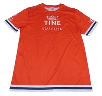 Červené sportovní tričko s logem