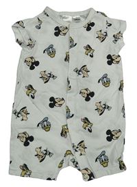 Smetanový bavlněný kraťasový overal s Mickeym a a přáteli H&M