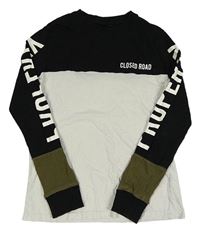 Černo-světlešedo-khaki triko s nápisem LMTD