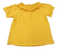 Hořčicové tričko s madeirou Matalan
