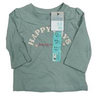 Khaki triko s nápisem Primark