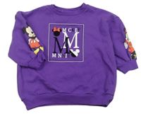 Fialová oversize mikina s Minnie Next
